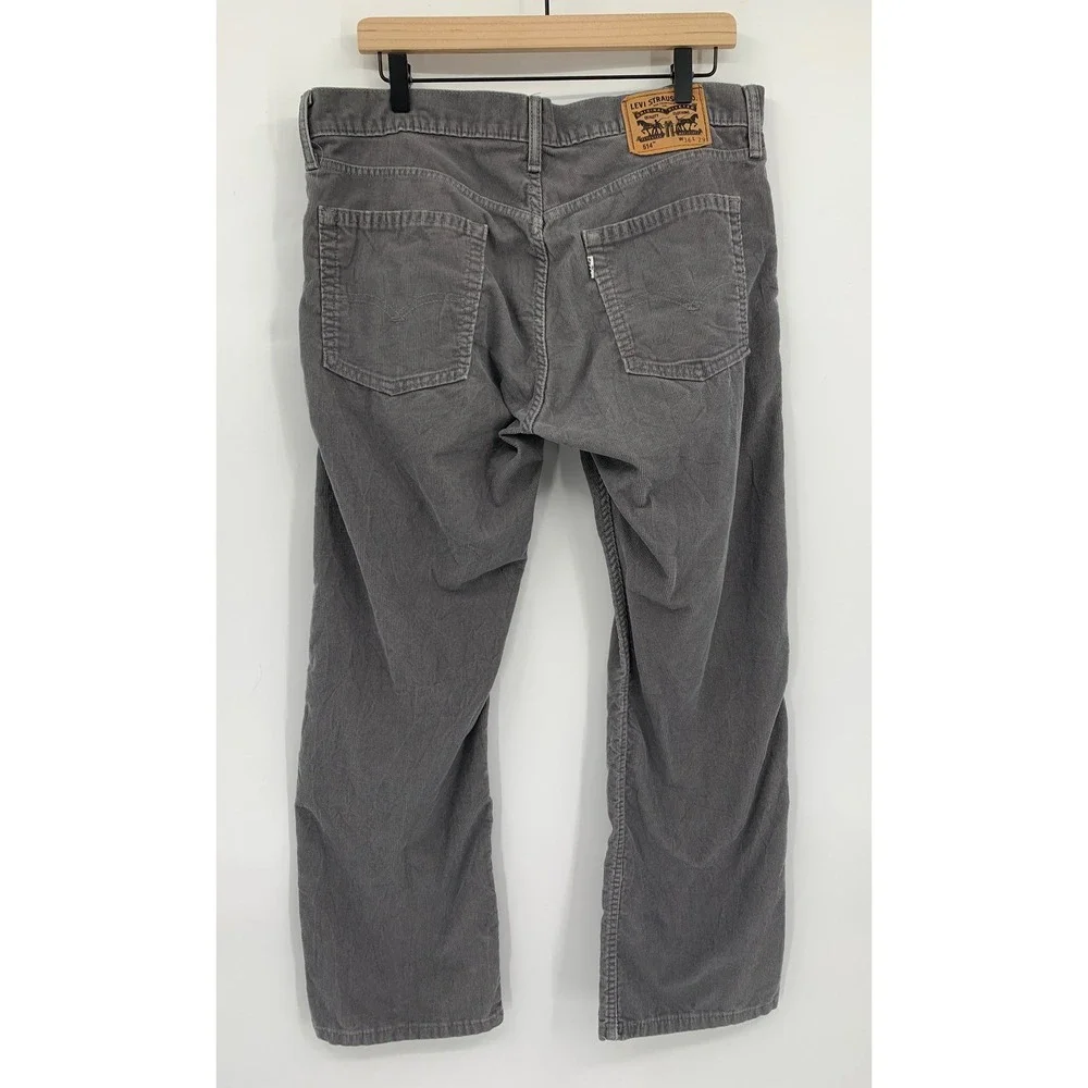 Levis 514 Corduroy Pants Mens 36x29 Gray Straight Leg Fall Preppy